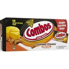 Combos Cheddar Cheese Pretzel Snacks - Irresistible Crunch - 1.80 oz - 18 / Box