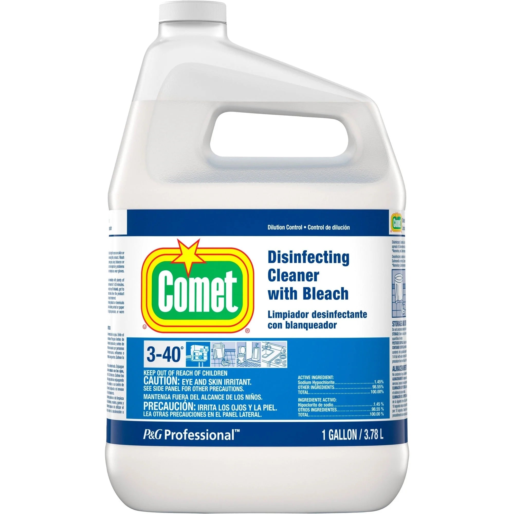 Comet Disinfecting Cleaner: Heavy Duty Concentrate - 128 fl oz - 3/Carton - Disinfectants