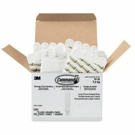 Command Damage-Free Picture Hanging Strips, Large, 5-5/8" x 5-3/16" , Pack Of 120 Strips - Alternate-Image8