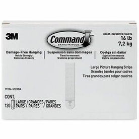 Command Damage-Free Picture Hanging Strips, Large, 5-5/8" x 5-3/16" , Pack Of 120 Strips - Large