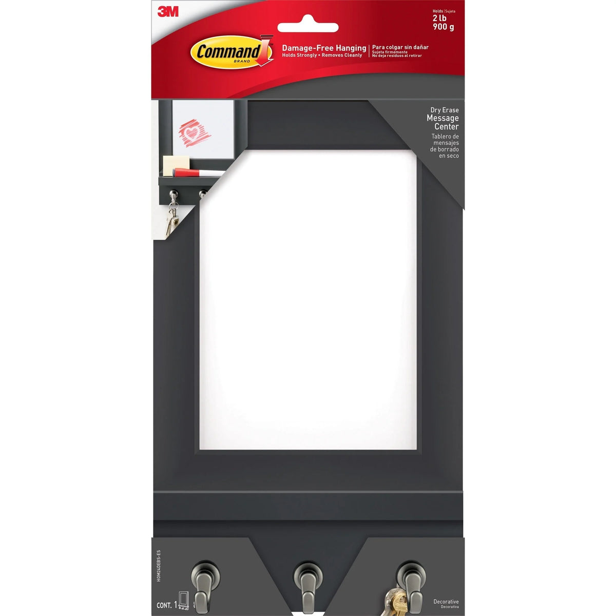 Command Dry-Erase Message Center: Slate 11.20’’ x 6.80’’ 1.50’’ - 1 Each - Dry Erase Boards