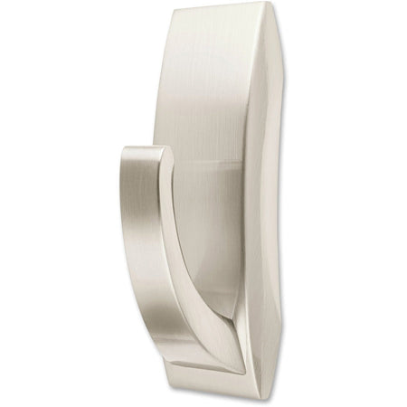 Command Large Modern Reflections Hook - 5 lb (2.27 kg) Capacity - for Painted Surface Wood Tile - Metal - Brushed