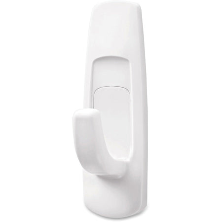 Command Medium Utility Hooks with Adhesive Strips - 3 lb (1.36 kg) Capacity - for Paint Wood Tile - White - 6 / Pack