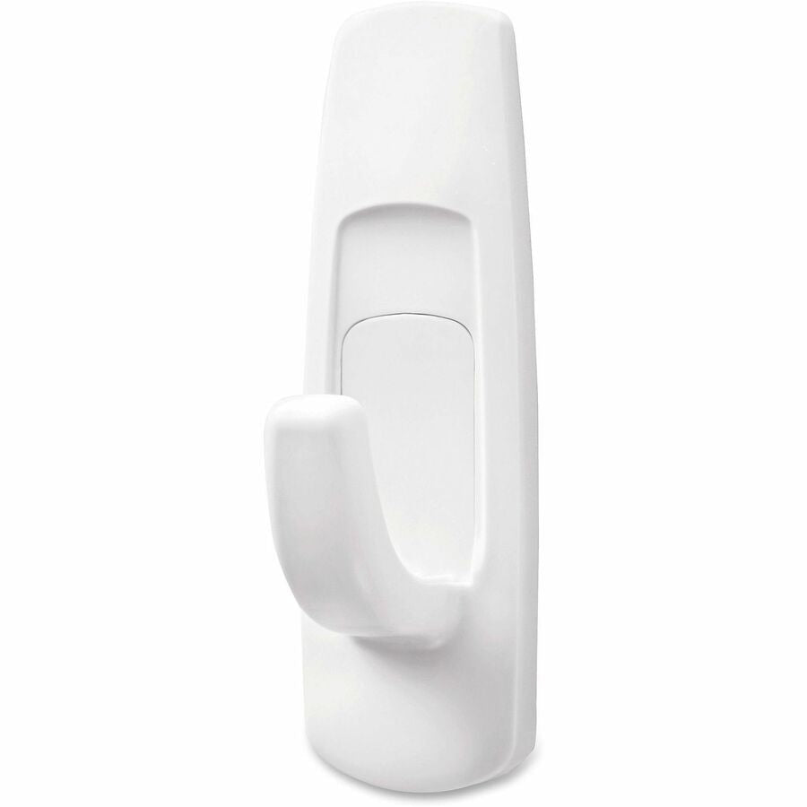 Command Medium Utility Hooks with Adhesive Strips - 3 lb (1.36 kg) Capacity - for Paint Wood Tile - White - 6/Pack - 2