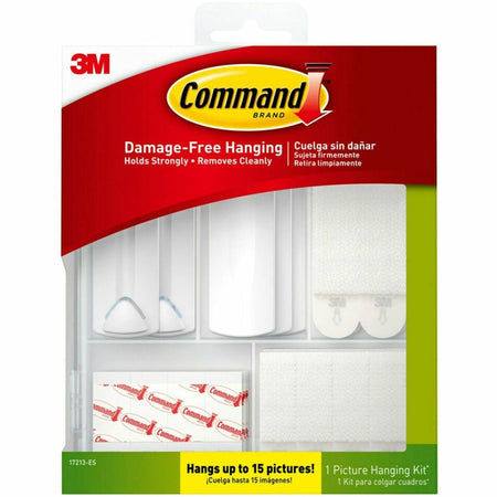 Command Picture Hanging Kit: White - 1 Pack - Easy Wall Decor - Mounting Tape & Putty