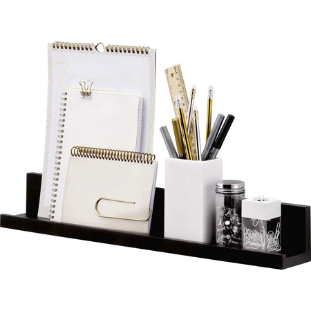 Command Picture Ledge - 3’’ Height x Width 21’’ Depth - Plastic - Gray - 1 Each - Mounting Tape & Putty
