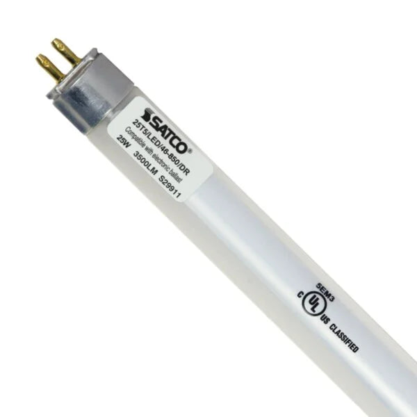 Commercial LED T5 Tube 25W 3500 lms 5000K Type A Ballast Compatible G5 Mini Bi-Pin Base 10pk - Lighting