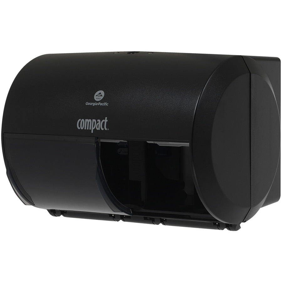 Compact 2-Roll Side-by-Side Coreless High-Capacity Toilet Paper Dispenser - 2000 x Sheet - Bathroom Tissue Dispensers