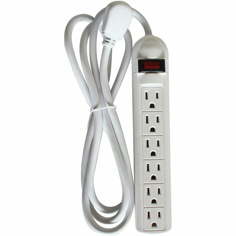 Compucessory 6-Outlet Power Strip: 6 ft Cord 104 J Surge Energy - Cords & Protectors