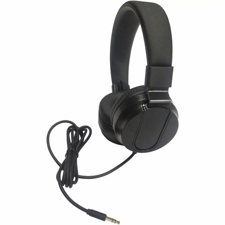 Compucessory Deluxe Stereo Headphones: Wired Binaural Over-the-head - Black - Headphones