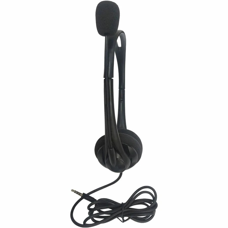 Compucessory Stereo Headphones with Mic - Lightweight Wired Headset