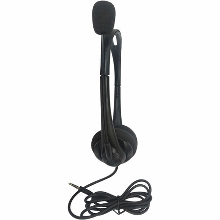 Compucessory Stereo Headphones with Mic - Lightweight Wired Headset