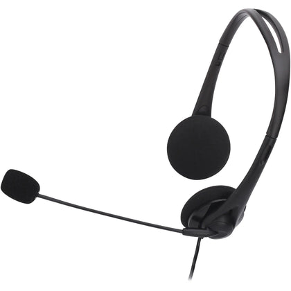 Compucessory Stereo Headphones with Mic - Lightweight Wired Headset