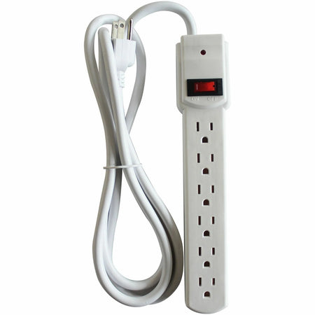 Compucessory Surge Protector: 6-Outlet Strip for Office Use - Power Cords & Protectors