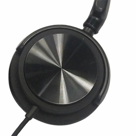 Compucessory Tangle-Free Headset with Mic - Stereo Sound Wired Black - Headphones