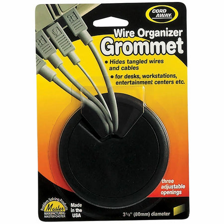 CordAway Adjustable Grommet: Black Grommet for Cable Management - Electronic Accessories