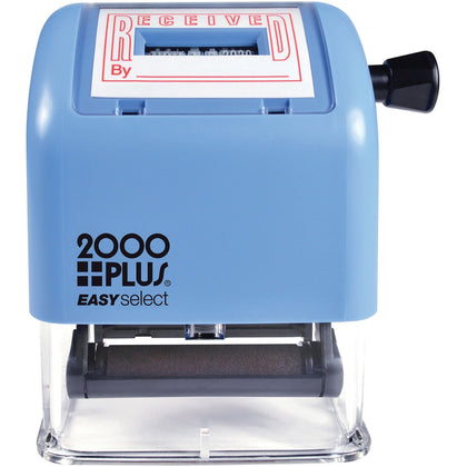 Cosco 011091/2 Easy Select Dater Stamp - RECEIVED - 1’’ x 1.81’’ - Red/Blue - Daters