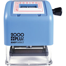 Cosco 011091/2 Easy Select Dater Stamp - RECEIVED - 1’’ x 1.81’’ - Red/Blue - Daters