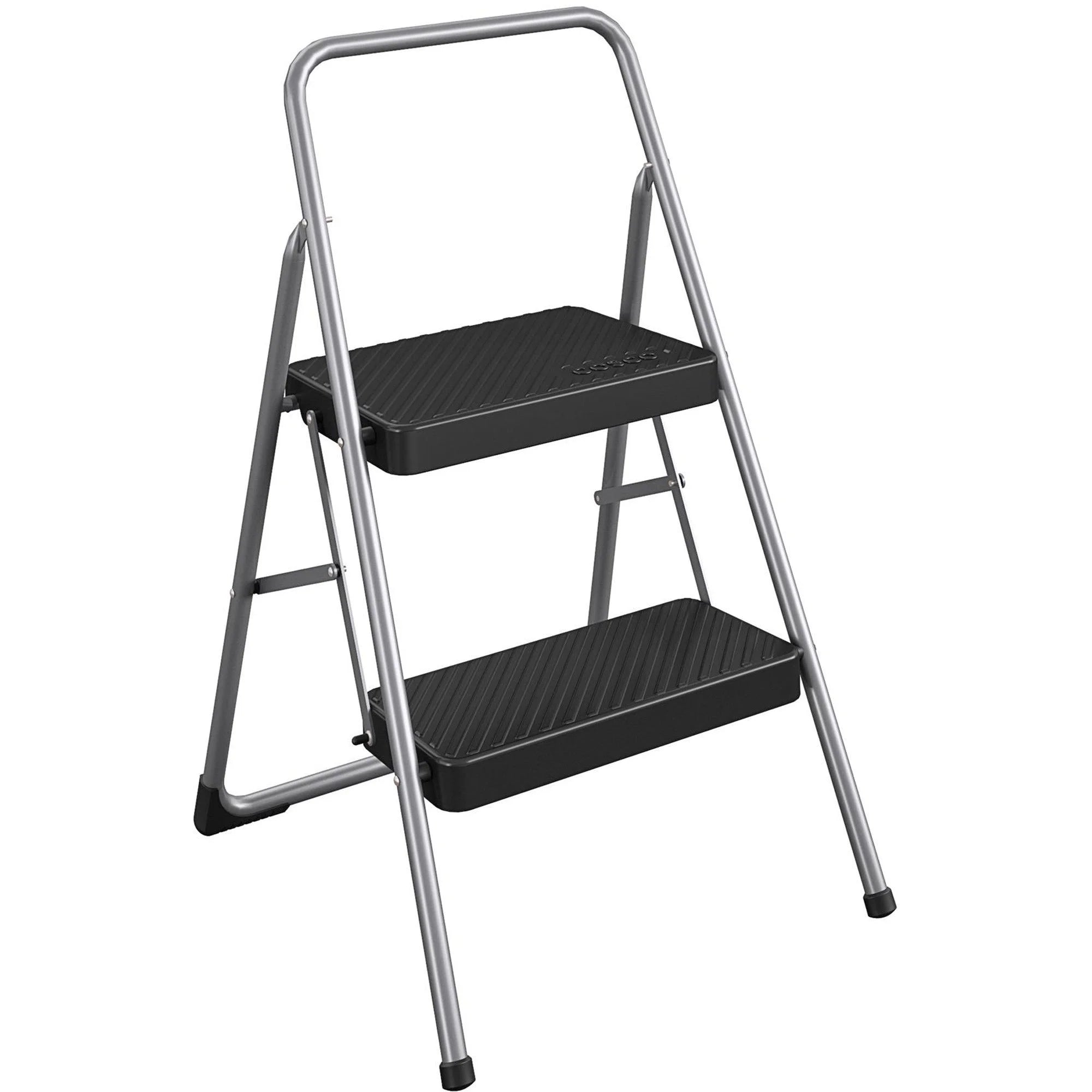 Cosco 2-Step Folding Step Stool - 200 lb Capacity - Gray - Ladders & Stools