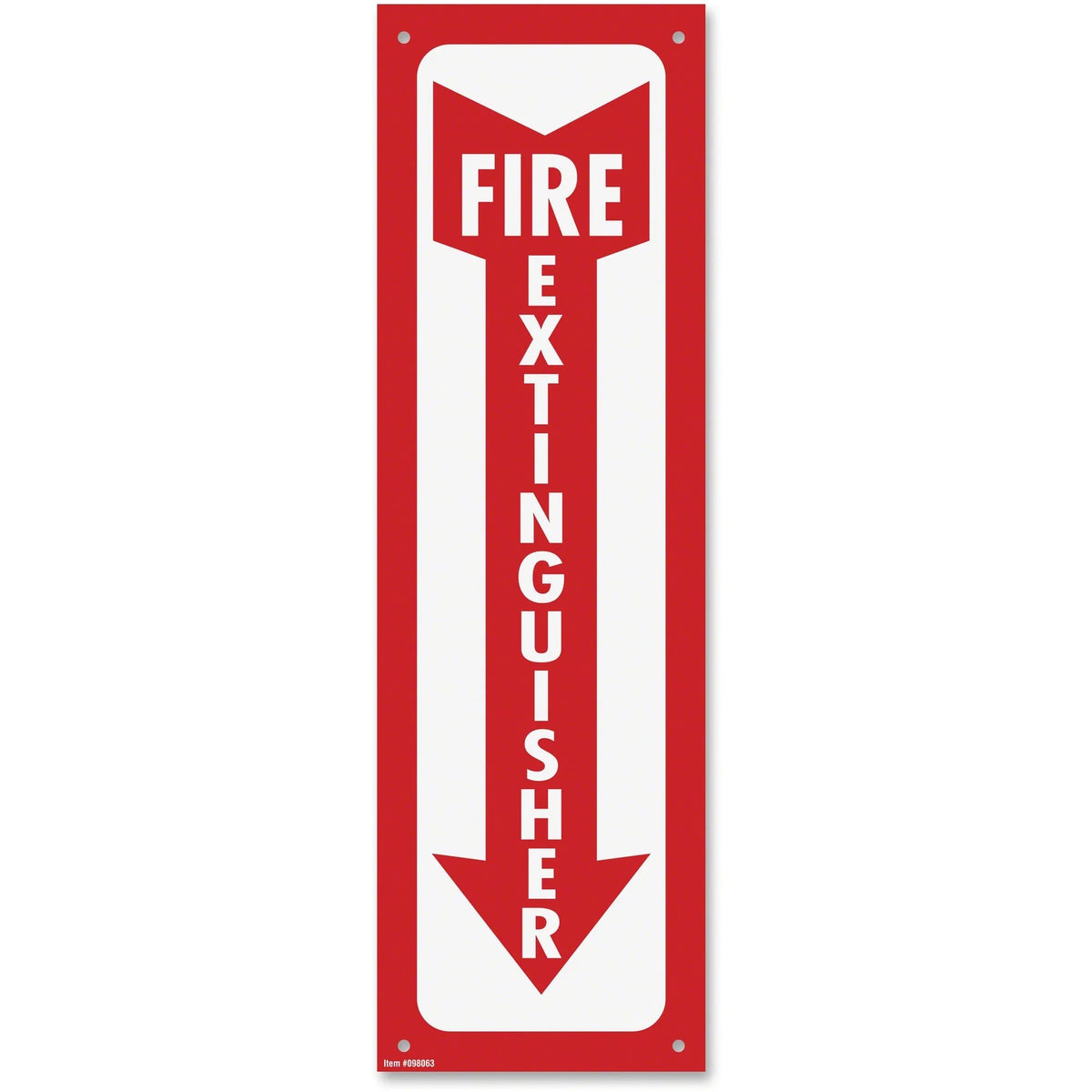 COSCO Fire Extinguisher Sign: Glow in The Dark Design 4’’x13’’ Rectangular Shape - Safety Signs