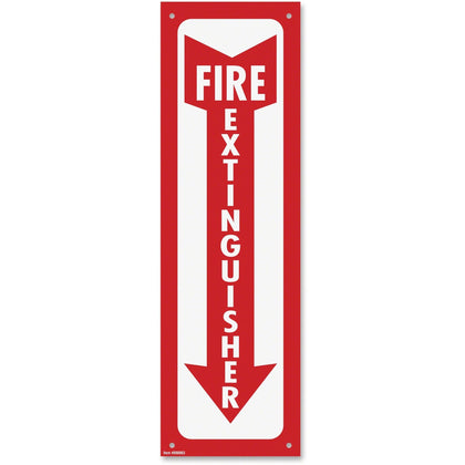 COSCO Fire Extinguisher Sign: Glow in The Dark Design 4’’x13’’ Rectangular Shape - Safety Signs