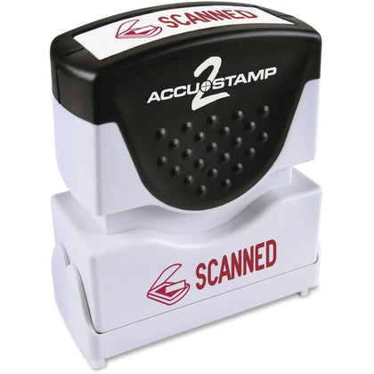 COSCO SCANNED Message Stamp: 0.50’’ Red Rubber Stamp - Address & Office Stamps