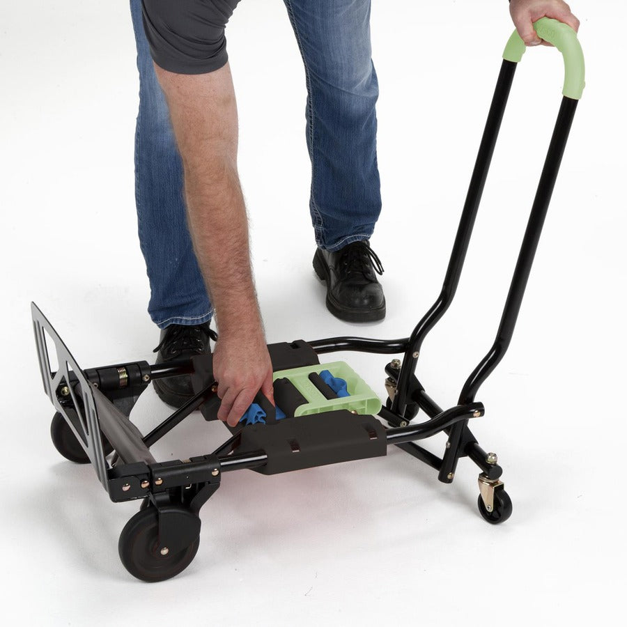Cosco Shifter Hand Truck & Cart - 300 lb Capacity - 4 Casters - Steel - 16’’ Width x 3.90’’ Depth 31.50’’ Height - Gray
