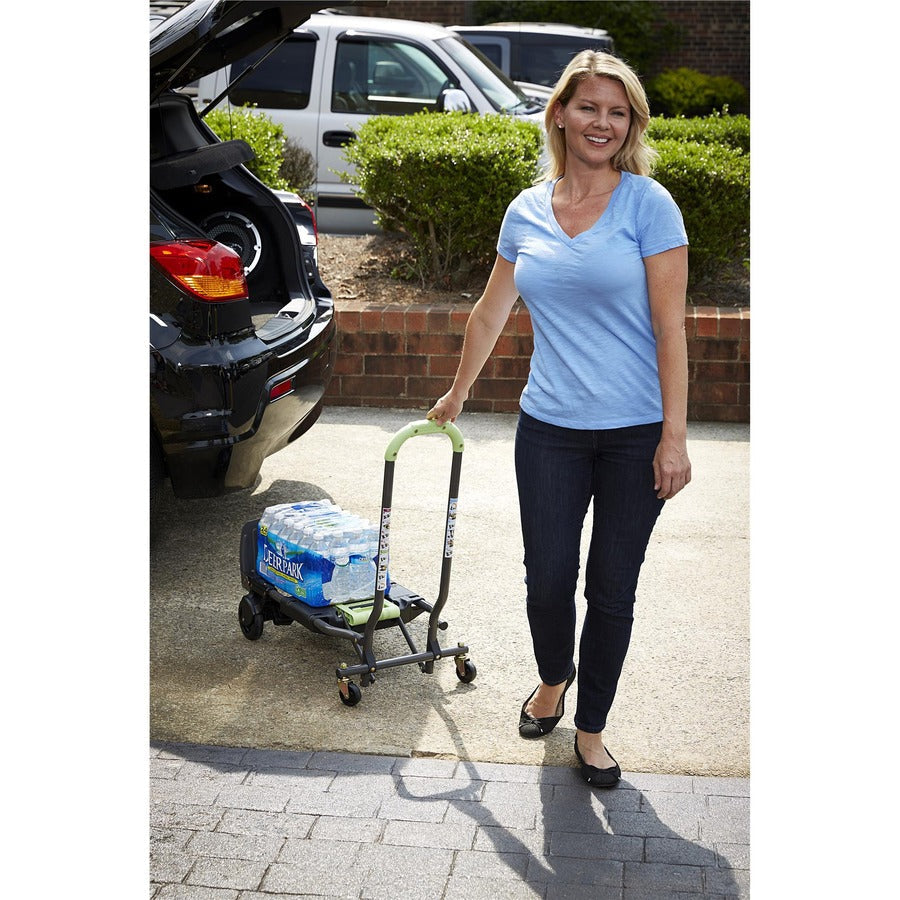 Cosco Shifter Hand Truck & Cart - 300 lb Capacity - 4 Casters - Steel - 16’’ Width x 3.90’’ Depth 31.50’’ Height - Gray
