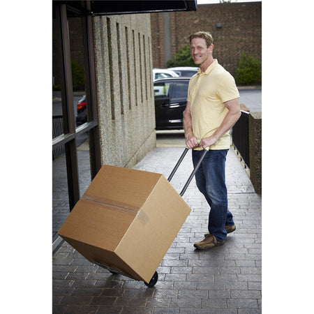 Cosco Shifter Hand Truck & Cart - 300 lb Capacity - 4 Casters - Steel - 16’’ Width x 3.90’’ Depth 31.50’’ Height - Gray