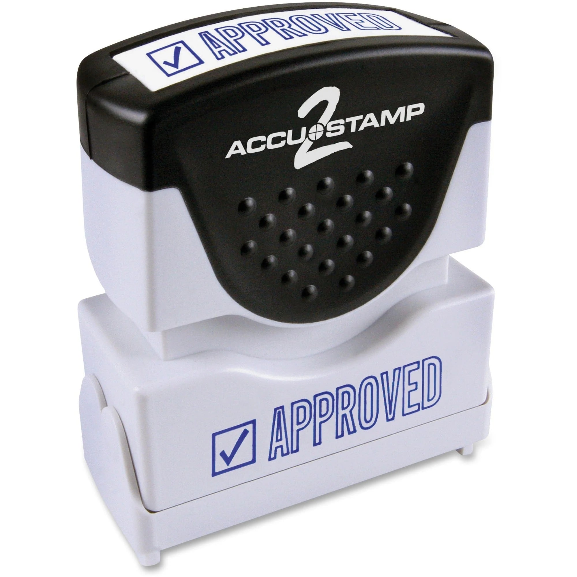 COSCO Shutter Stamp: APPROVED Message Stamp 0.50’’ Width 20000 Impressions Blue - Address & Office Stamps