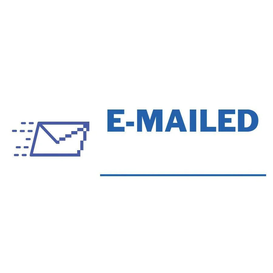 COSCO Shutter Stamp: E-MAILED - 0.50’’ Impression Width - 20000 Impressions - Address & Office Stamps