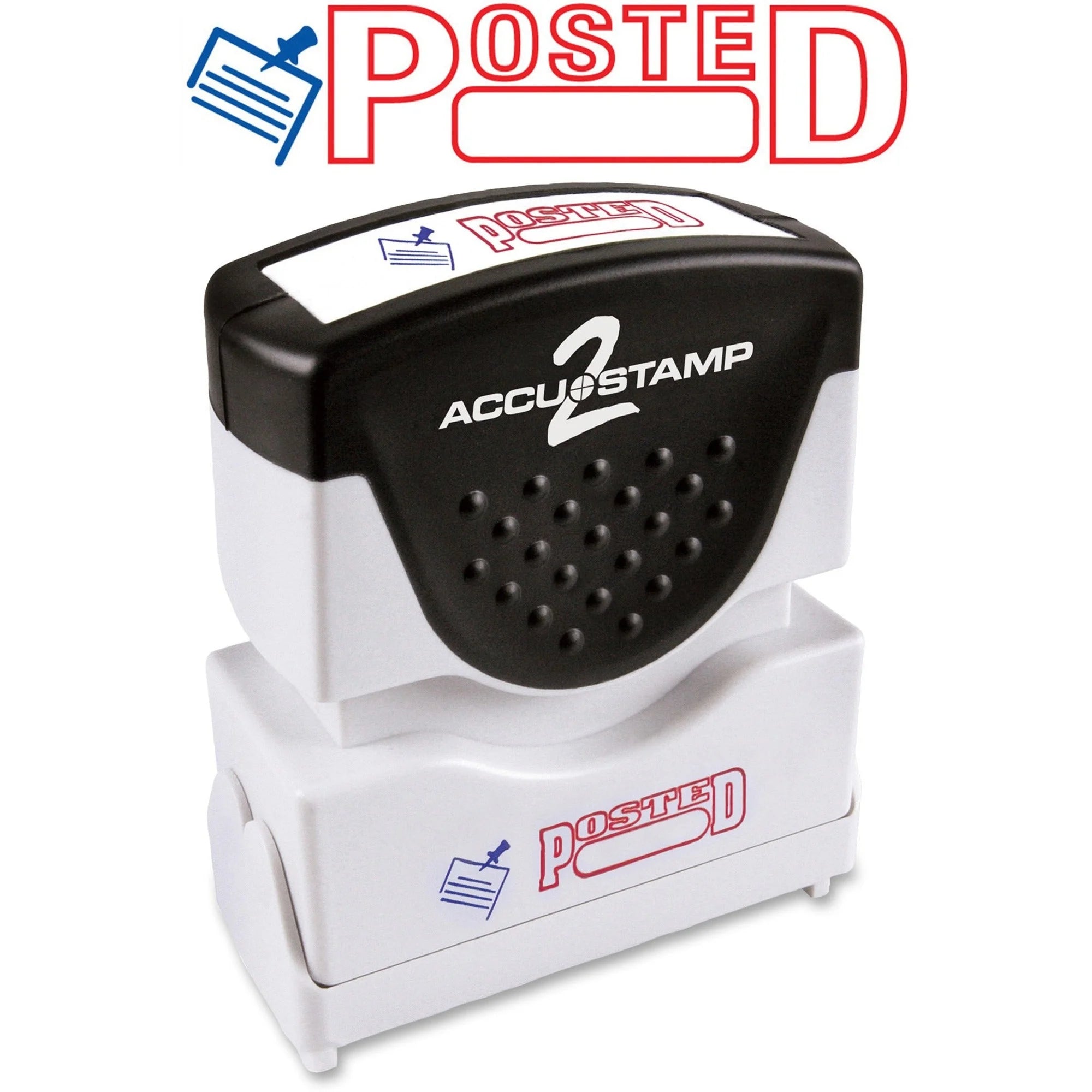 Cosco Shutter Stamp: POSTED Message Stamp - 0.50’’ Width - Red/Blue - 20000 Impressions - Address & Office Stamps
