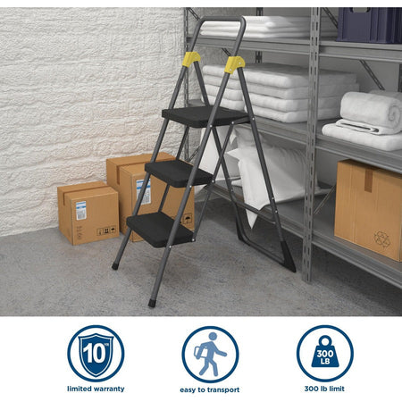 Cosco Steel 3-Step Folding Step Stool - Alternate-Image1