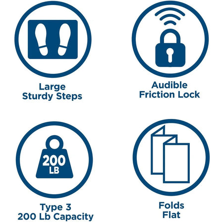 Cosco Ultra-Thin 3-Step Ladder: Lightweight & Sturdy Solution - Ladders Step Stools