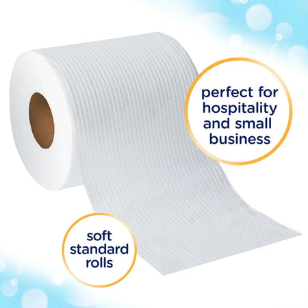 Cottonelle Clean Care 1-Ply Bathroom Tissue - Soft & Strong - 12 Rolls x Packs