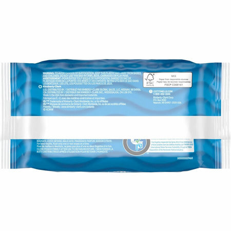 Cottonelle Flushable Wipes - 7.25’’ Length - CleaningRipples Texture - White - FiberPacket - 42/Packet - 4 / Pack