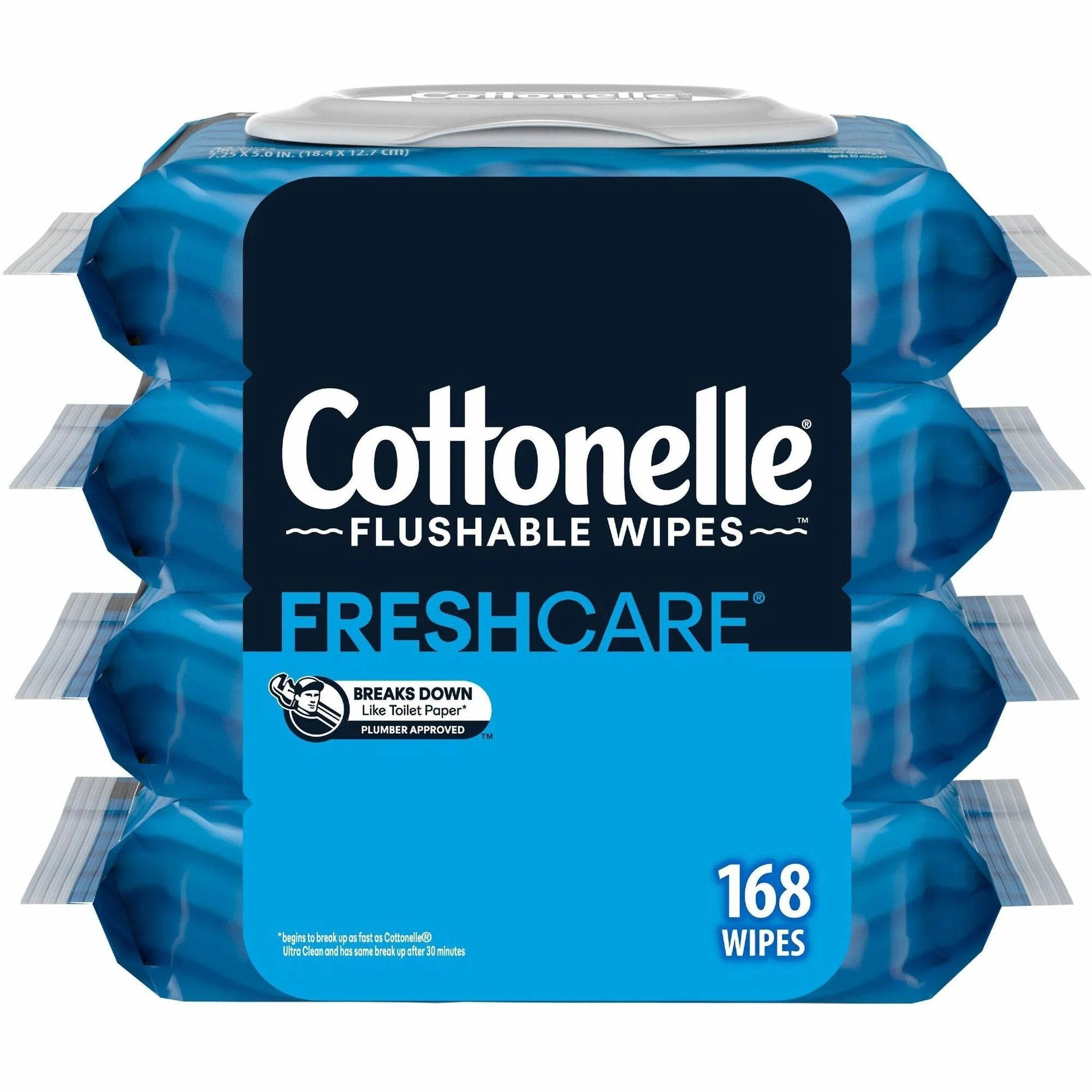 Cottonelle Flushable Wipes: CleaningRipples Texture - 4 Packs - Bathroom Tissue