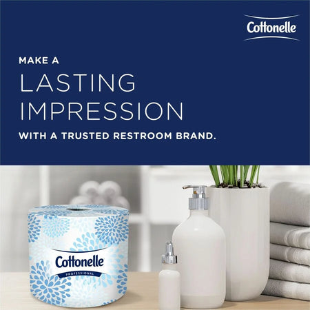 Cottonelle Professional Standard Roll Toilet Paper - 2 Ply - 451 Sheets - White - Bathroom Tissue