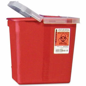 Covidien Sharps Hinged Lid Container - 2 gal Capacity - Red - Medical Waste Bags & Containers
