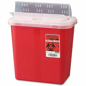 Covidien Sharps Medical Waste Container - 2 Gallon Capacity - Red Color - Bags & Containers