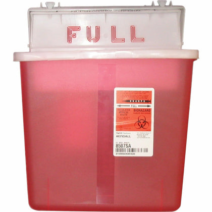 Covidien Sharpstar 5 Quart Sharps Container: 1.25 gal Capacity Red - Medical Waste Bags & Containers