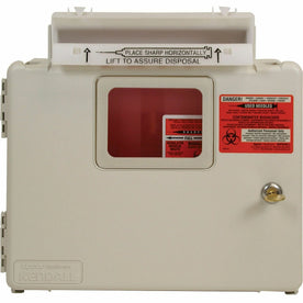Covidien Sharpstar In-Room Sharps Container: Security Lock Beige Plastic - Medical Waste Bags & Containers
