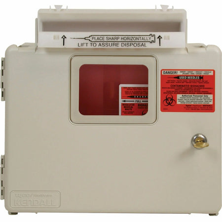 Covidien Sharpstar In-Room Sharps Container: Security Lock Beige Plastic - Medical Waste Bags & Containers