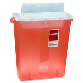 Covidien Transparent Red Sharps Container - 3 gal Capacity - Medical Waste Bags & Containers