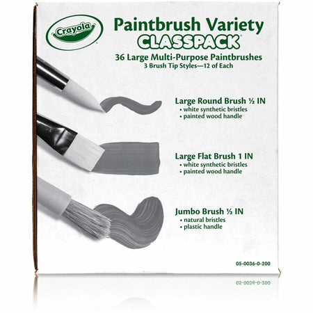 Crayola 3-Tip Paintbrush Variety Classpack - Rear
