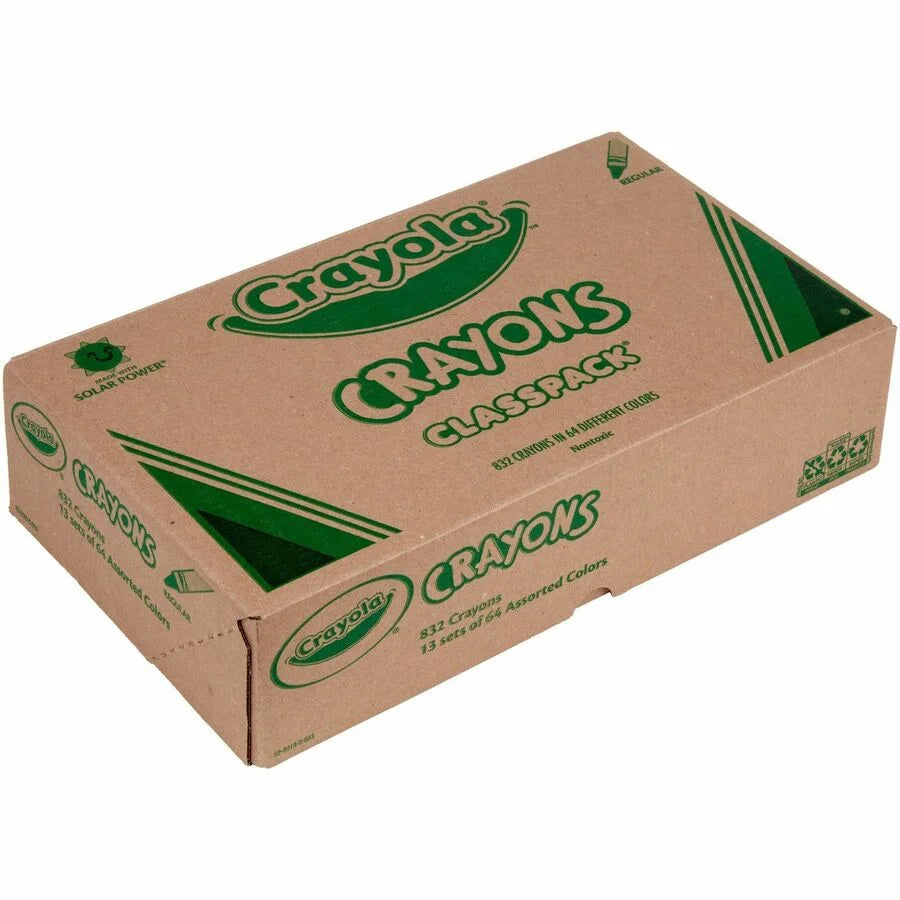 Crayola 64-Color Crayon Classpack - Assorted Colors - 832 Crayons