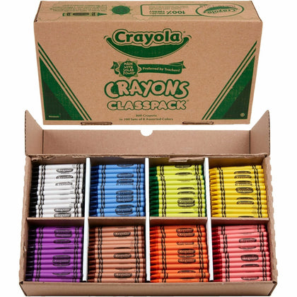 Crayola 8-Color Crayon Classpack - 800 Crayons in Assorted Colors