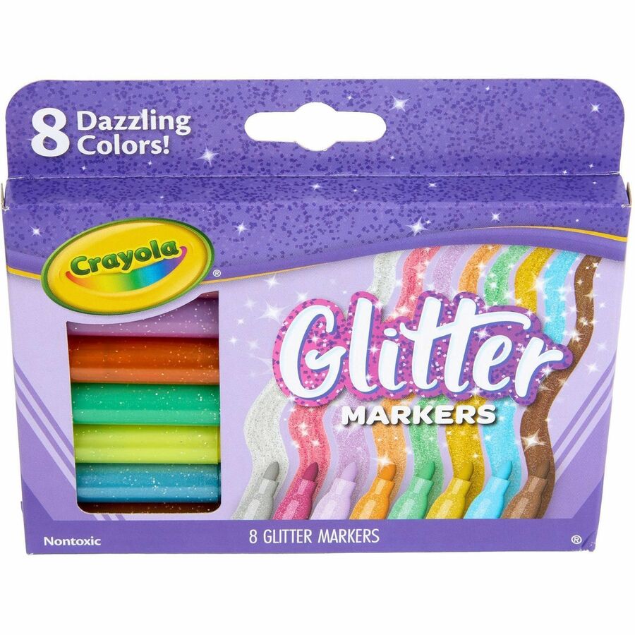 Crayola 8-Color Glitter Markers - Top