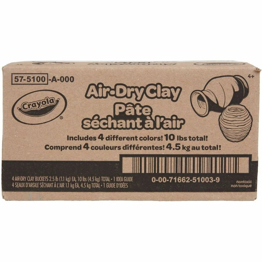 Crayola Air-Dry Clay: Classroom-Friendly Assorted Colors - 4 Pack - Modeling Clay