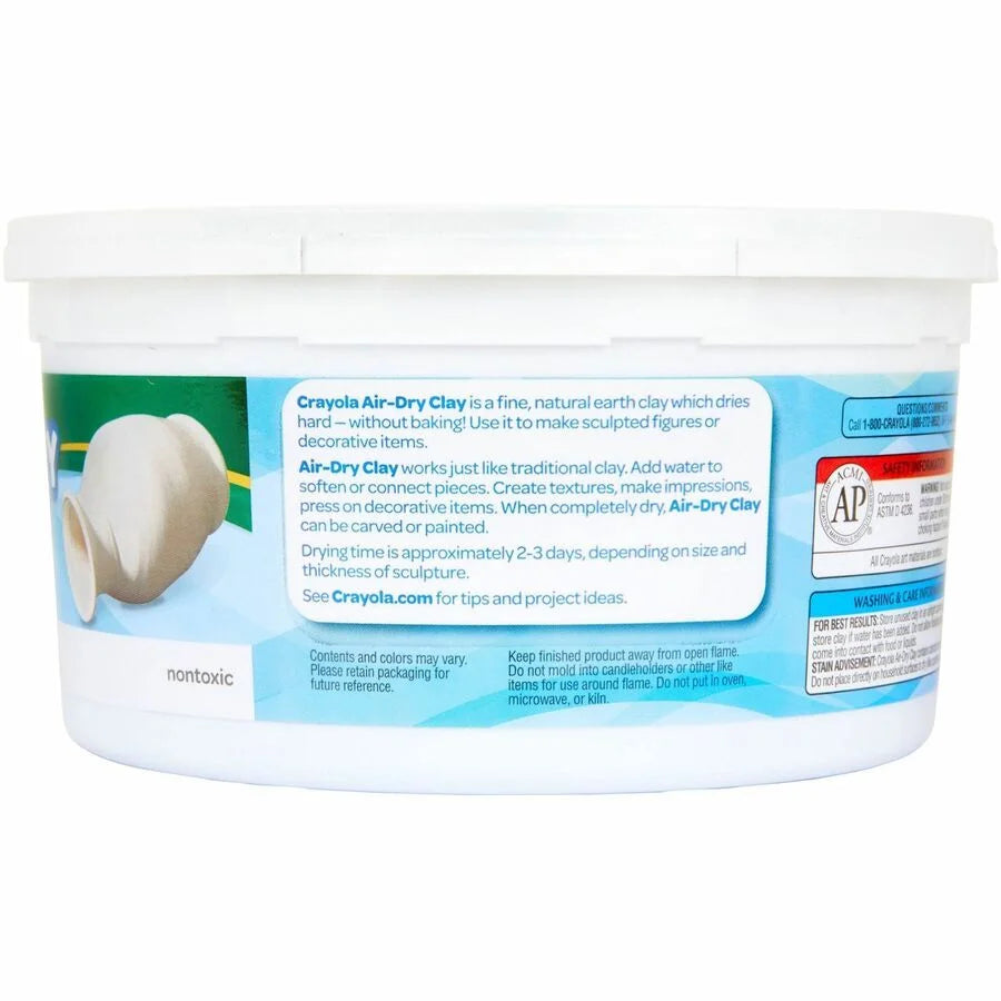 Crayola Air-Dry Clay: White Clay Craft Kit - 1 Pack - Modeling